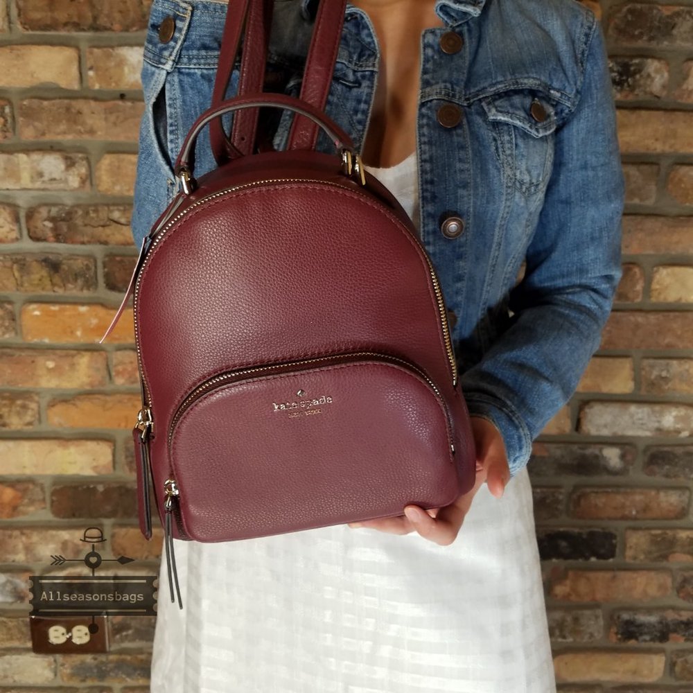 Kate Spade MEDIUM Jackson Backpack CHERRYWOOD New - Picture 12 of 14